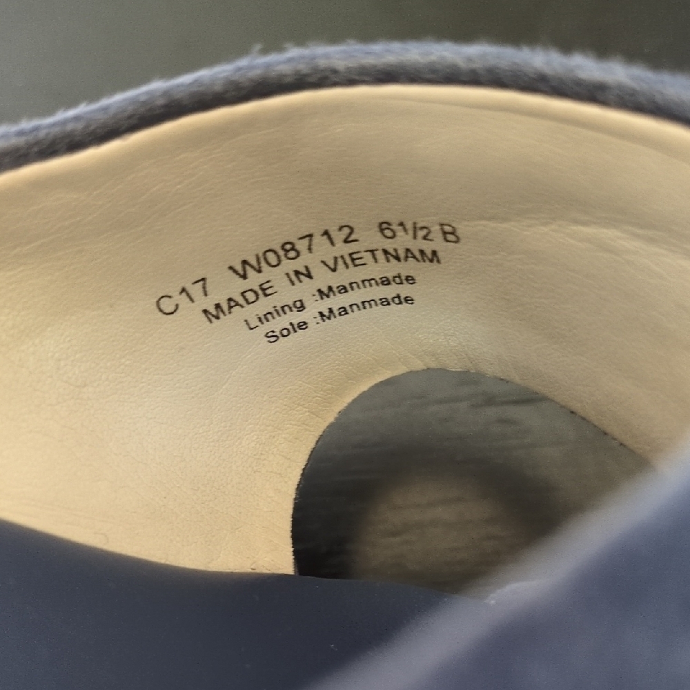 Cole Haan Navy Suede Double-Strap Slide Sandals - Picture 5 of 6